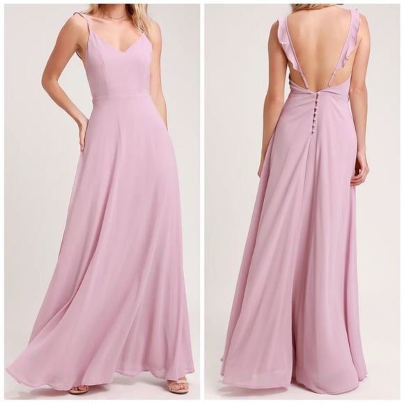 Lulus Dresses & Skirts - Lulus Women’s Meteoric Rise Mauve Maxi  Bridesmaid Dress